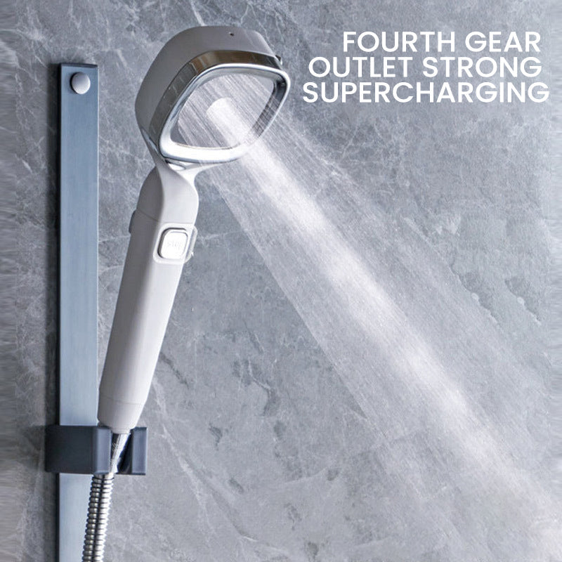 4-mode Handheld Pressurized Shower Head with Pause Switch